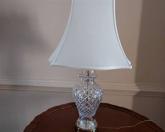 Exquisite Waterford Lismore Crystal Urn Style Table Lamp with Shade