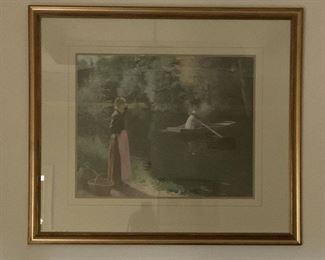 Leopold Franz Kowalski Framed Print Waiting for the Ferry