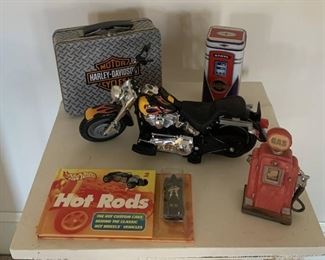 Vintage Collectibles Including Metal Harley Davidson Lunch Box
