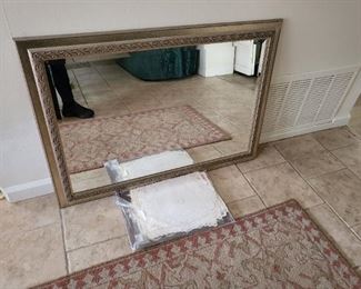 Framed wall mirror