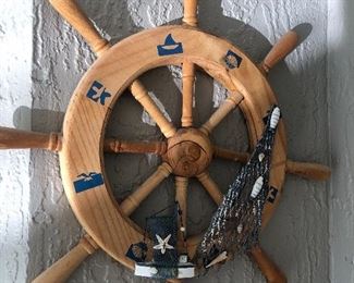 Ships wheel deco $25