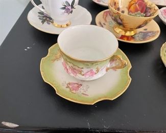 Limoges France Tea Cup Saucer pre 1914