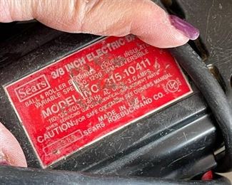 Sears 3/8 Electric Drill 