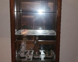 curio cabinet with Stained glass feature-$175.00