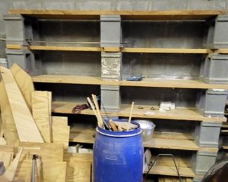 shelving and blocks-$150.00