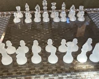 Glass chess set-$60.00