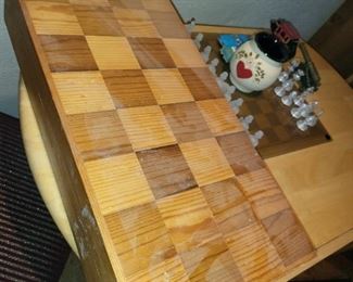 wooden chess set-$75.00