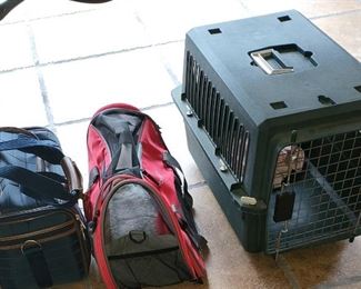 plastic carrier-$40.00, soft carriers-$20.00 ea