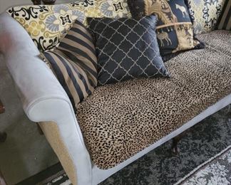 1 of a Kind Salmagundi Settee by Jill Towery-$500, retail is $950