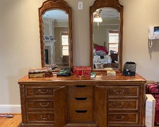 Mid-Century Dresser and Mirrors
