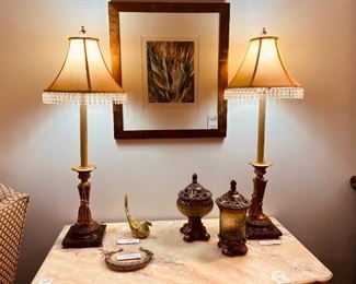 FRINGED LAMPS AND KNICK-KNACKS