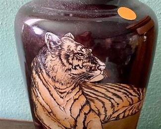 Antique Tiger Vase