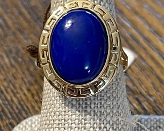Lapis and 14k gold