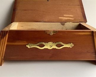 Carved Wood Jewelry Box 