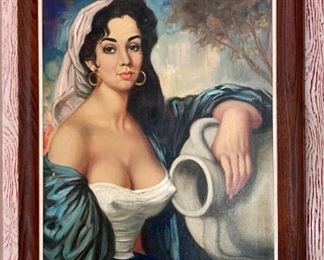 Vintage Señorita Painting (Spain)