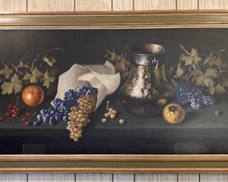 Signed Still Life With Fruit