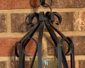 Vintage Wrought Iron Hanging Candle Holders