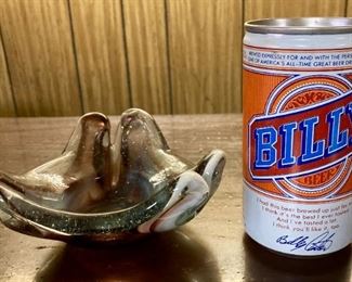 Vintage Ash Tray and Billy Beer Can