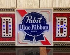 Vintage Pabst Blue Ribbon Lighted Bar Sig