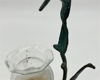 Cast Iron Hummingbird Candle Holder
