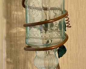 Glass Hummingbird Feeder
