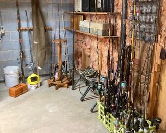 LOTS Of Fishing Rods, Reels, and Tackle!!!