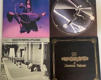 (4) Vintage Albums - Grace Slick Dreams, Jefferson Starship Dragonfly, & (2) Jefferson Airplane