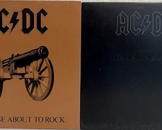 (2) AC DC Albums - Back In Black And For Those About To Rock
