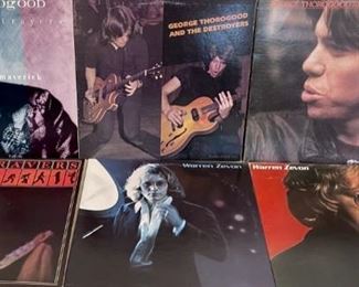 (3) George Thorogood Albums - Maverick, Move It On Over, (2) Warren Zevon Albums, And (1) Pete Travers Album