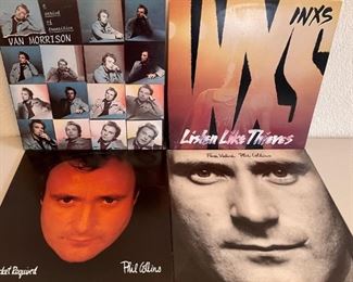 (4) Albums - Phil Collins, Face Value, No Jacket Required, Inxs, And Van Morrison