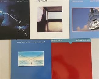 (5) Dire Straits Albums - Love Over Gold, Making Movies, Brothers In Arms, Communique, And Self Titled