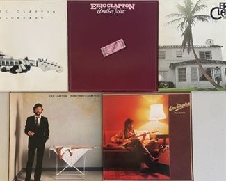 (5) Eric Clapton Albums - Slow Hand, Another Ticket, Money And Cigarettes, Backless, And 461 Ocean Boulevard
