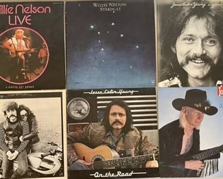 (2) Willie Nelson - Live, And Stardust (3) Jesse Colin Young - Light Shine, On The Road, (1) Johnny Winter