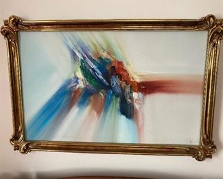 Abstract art oil on canvas