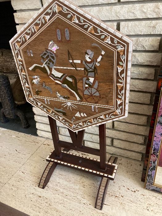 Inlaid ivory table