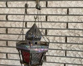 Egyptian polished brass net light