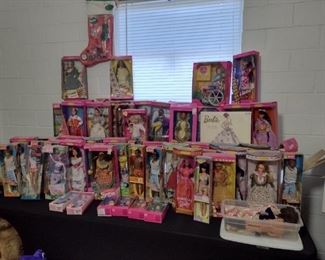 Barbies new in box huge selection