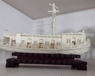 Carved ship