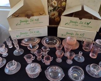 Jennifer depression glass children's set huge set