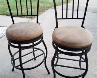 Pair of bar height stools.