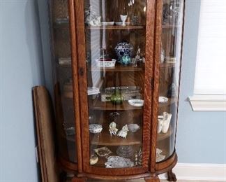 $250.00 - Beautiful antique Curio Case - Dimensions 36" W x 14" D x 59" H