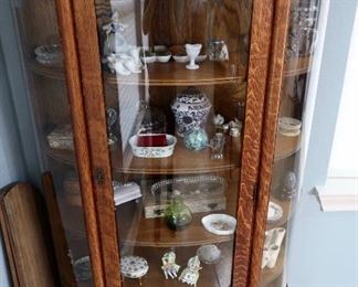 $250.00 - Beautiful antique Curio Case - Dimensions 36" W x 14" D x 59" H                                        