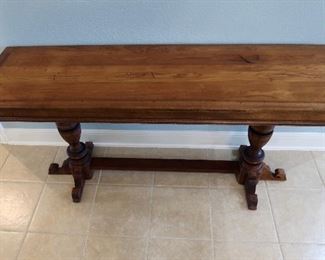 $250.00 - Antique Library Table/Entry Table - Dimensions - 66" L x 20" D x 30" H