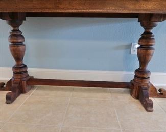 $250.00 - Antique Library Table/Entry Table - Dimensions - 66" L x 20" D x 30" H
