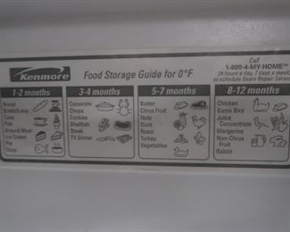 $195.00 - Kenmore Upright Freezer - Dimensions 32" W x 71" H x 30.5" D (includes handle in measurement)