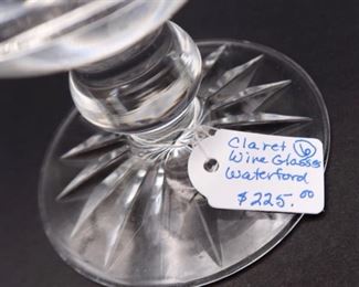 $225.00 - 11 Waterford, 5-1/4 Claret Wine Glasses 