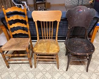 Lot of 3 Vintage Chairs