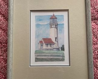 #1425M  Tom Harmon watercolor 10” x 12”  $38