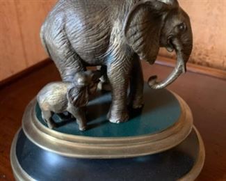 #1419M Collectors lamp, brass elephant motif 27” $195