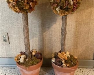 #1543C. 30” dried natural topiaries $15 pair